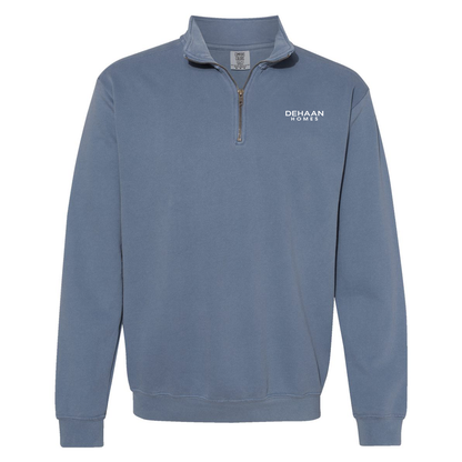 Ladies Garment-Dyed Quarter-Zip Sweatshirt
