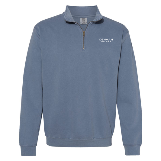Ladies Garment-Dyed Quarter-Zip Sweatshirt