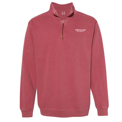 Ladies Garment-Dyed Quarter-Zip Sweatshirt