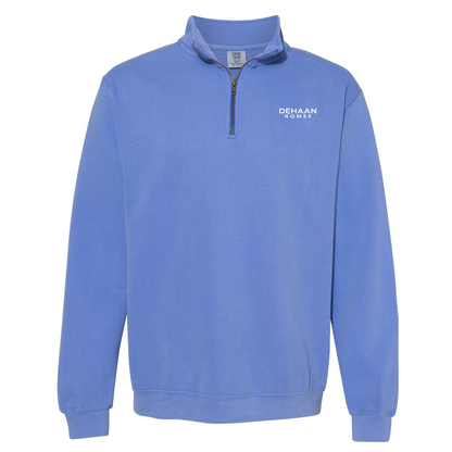 Ladies Garment-Dyed Quarter-Zip Sweatshirt